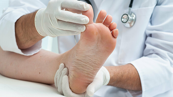 Ärztliche Fußuntersuchung